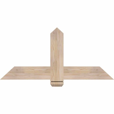 Ekena Millwork Eugene Smooth Timber Gable Bracket, Douglas Fir, 48"W x 22"H x 1 1/2"D x 5 1/2"F, 11/12 Pitch GBW048X22X0206EUG00SDF